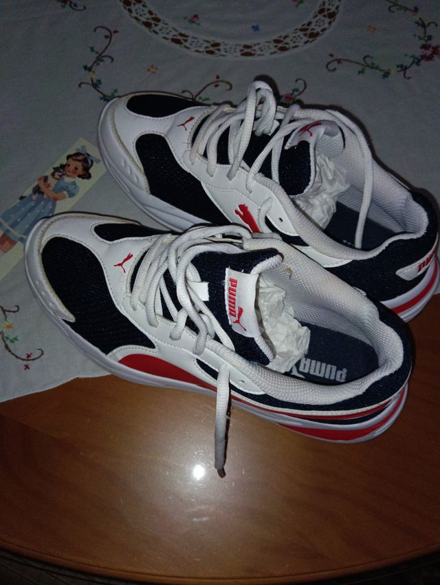 Zapatillas Puma Correr Blancas y Azules NUEVAS