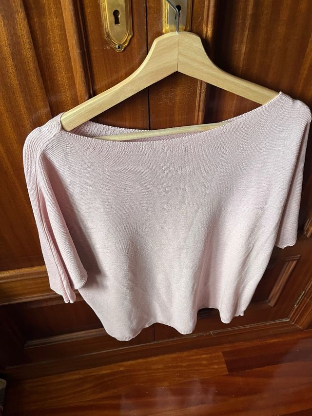 Jersey de punto rosa talla única