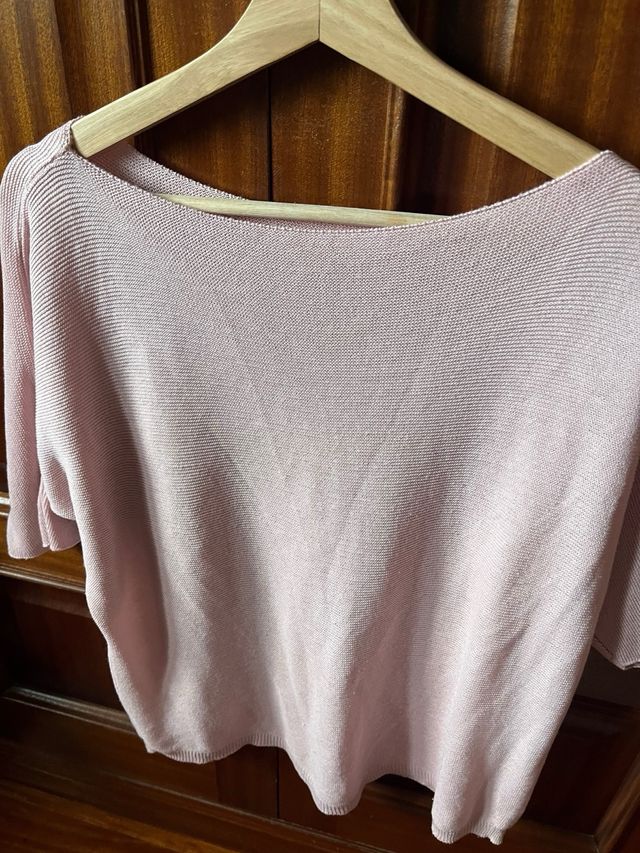 Jersey de punto rosa talla única