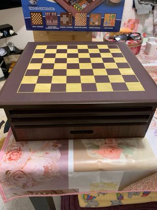 Scacchiera Dama Legno 32,5x32,5cm