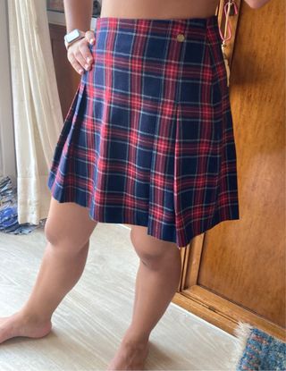 Falda Pepe Jeans cuadros azul y rojo