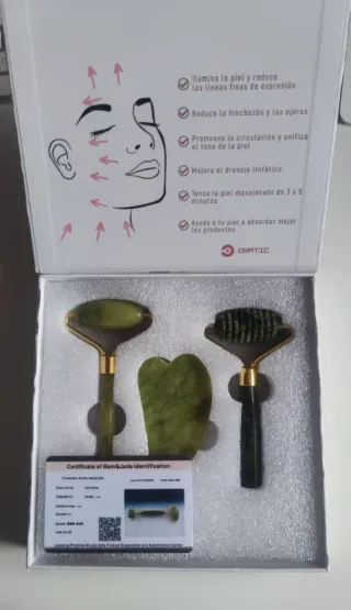 Set rodillo de jade y Gua Sha