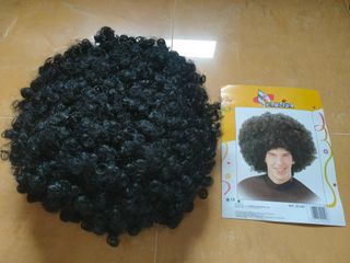 Peluca afro negra