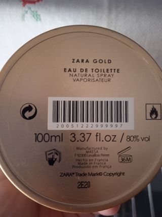 Zara Gold Black XS Perfume Nuevo