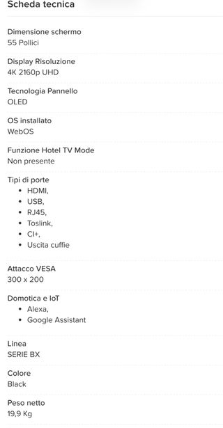 Smart TV LG OLED55BX6LB