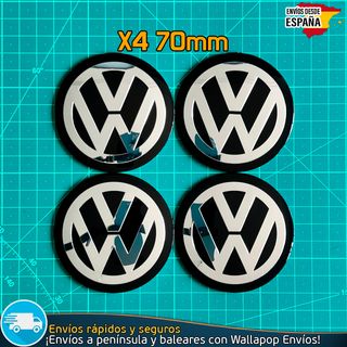 X4 Emblemas Volkswagen 70mm Pegatinas Tapacubos