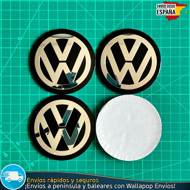 X4 Emblemas Volkswagen 70mm Pegatinas Tapacubos