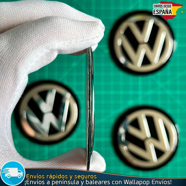 X4 Emblemas Volkswagen 70mm Pegatinas Tapacubos