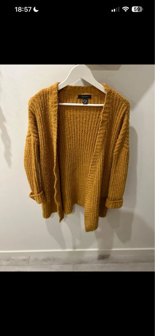 Chaqueta Larga  Primark Punto  Mostaza