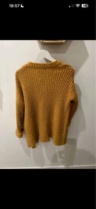 Chaqueta Larga  Primark Punto  Mostaza