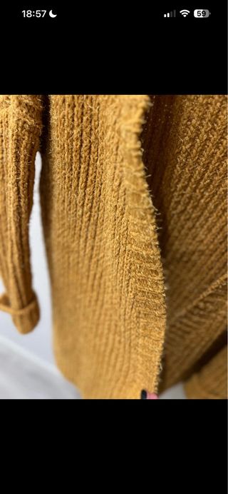 Chaqueta Larga  Primark Punto  Mostaza