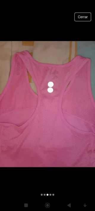 Camiseta deportiva Reebok rosa talla M