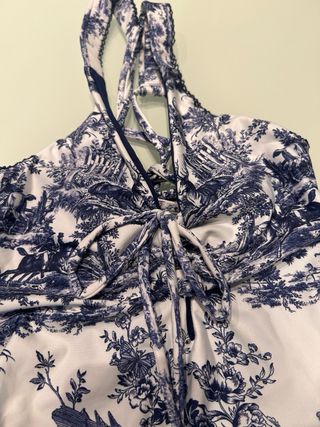 Bañador estampado azul y blanco