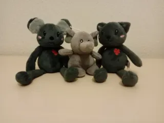 Set 3 peluches pequeños