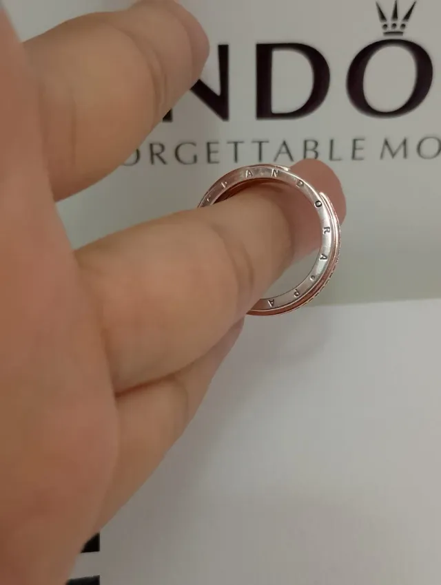 Anillo Pandora Oro Rosa y Plata Talla 17.3 mm