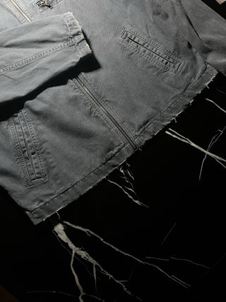 Chaqueta vaquera Bershka Talla L negro/azul