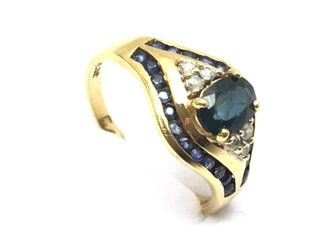 anillo oro 18k con piedra con circonita