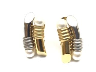 pendientes oro 18k con piedra con perla