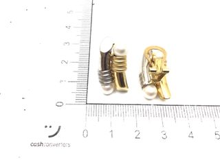 pendientes oro 18k con piedra con perla