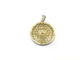 colgante oro 18k con piedra con circonita