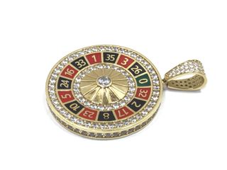 colgante oro 18k con piedra con circonita