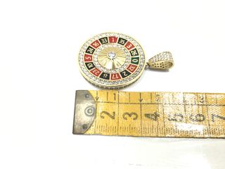 colgante oro 18k con piedra con circonita