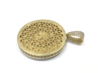 colgante oro 18k con piedra con circonita