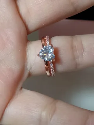 Anillo Pandora Corazón Oro Rosa