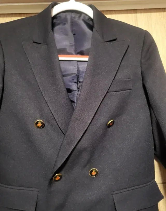 Blazer niño azul con botones dorados