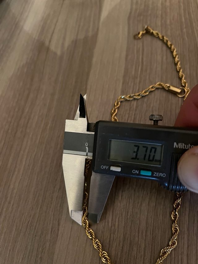 CADENA CORDÓN DORADO ACERO INOXIDABLE 4mm