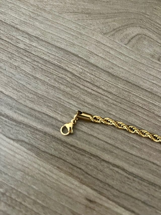 CADENA CORDÓN DORADO ACERO INOXIDABLE 4mm