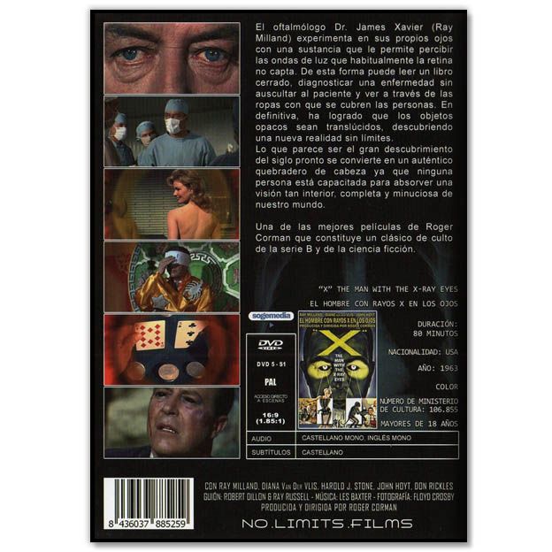 O HOMEM COM RAIOS-X NOS OLHOS (Sci-Fi, Horror)