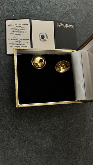 Pendientes Plata Ley 925 Baño Oro 24K