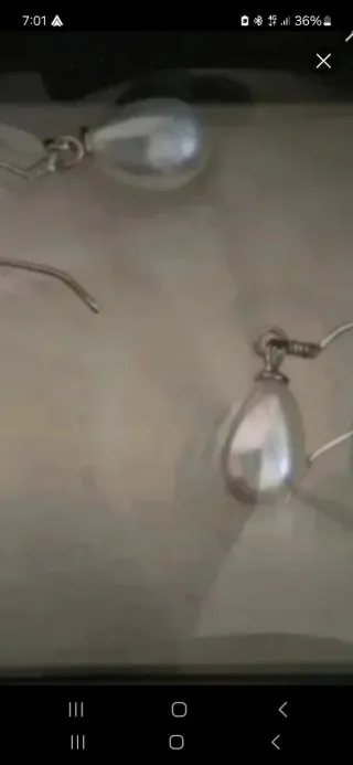 Pendientes Perla Lágrima Plata Ley