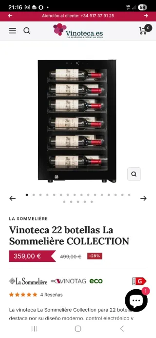 Vinoteca La Sommeliere Collection 22 botellas