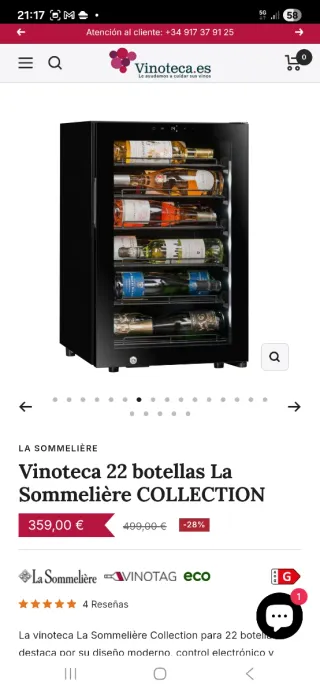 Vinoteca La Sommeliere Collection 22 botellas