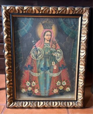 Oleo Virgen del Carmen Lienzo