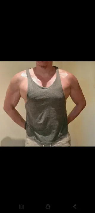 Camiseta tirantes gris talla S