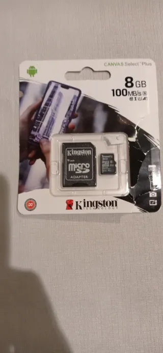 Tarjeta MicroSDHC Kingston 8GB + Adaptador