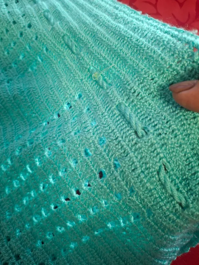 Bolsa de pan de hilo de algodón 100% verde