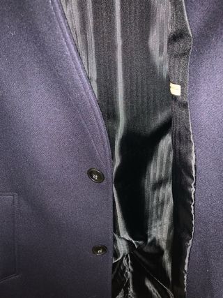 Abrigo paño azul Zara