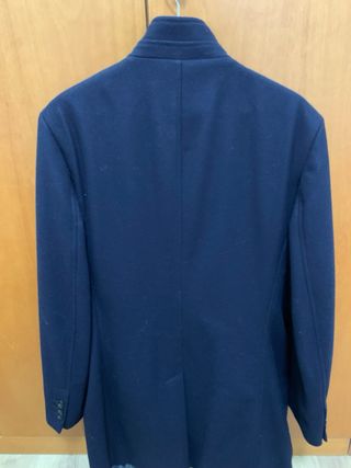 Abrigo paño azul Zara