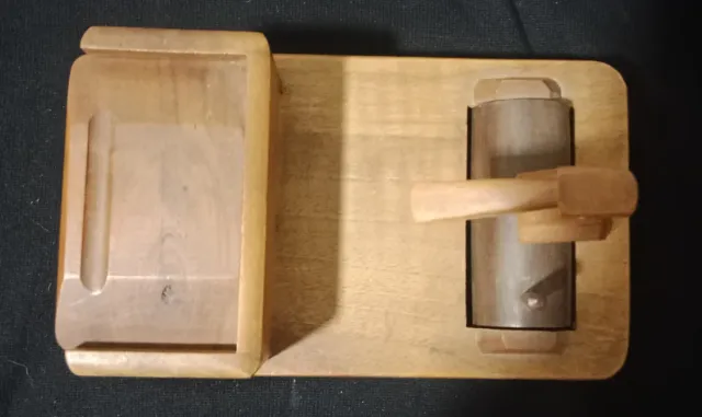 Pitillera vintage de madera