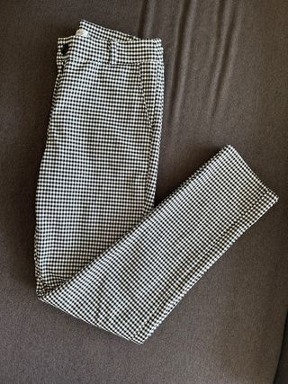 Pantalones pitillo cuadros vichy