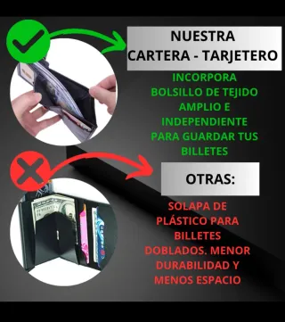 Cartera Hombre Tarjetero Automático RFID Monedero