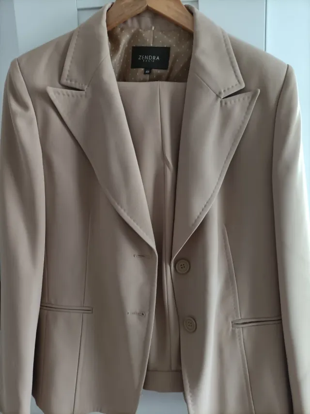 Traje chaqueta Zendra Beige Talla 46