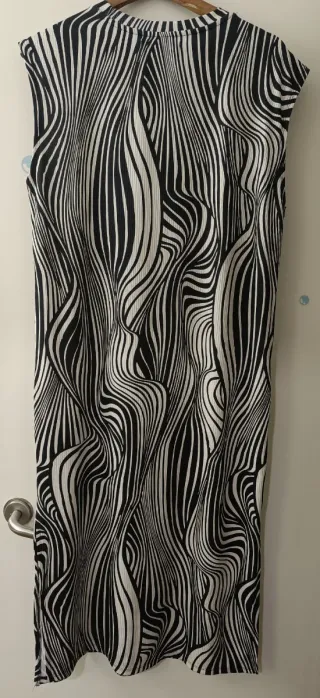 Vestido Sfera Talla L Negro y Blanco