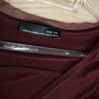 Blusa Zara Mujer Talla M Burdeos