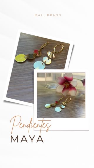 Pendientes Maya dorados.