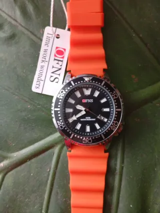 Orologio Uomo OFNS Gomma Arancione morbida Imperm